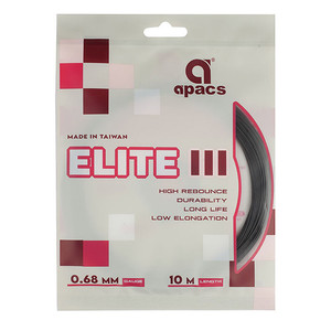 Badminton string Apacs Elite III 0.68 Black