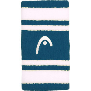 Frotka HEAD 5" Wristband Striped 2Pack Teal / White