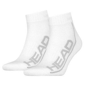 Head Socks Tennis 2P Stripe Quarter White
