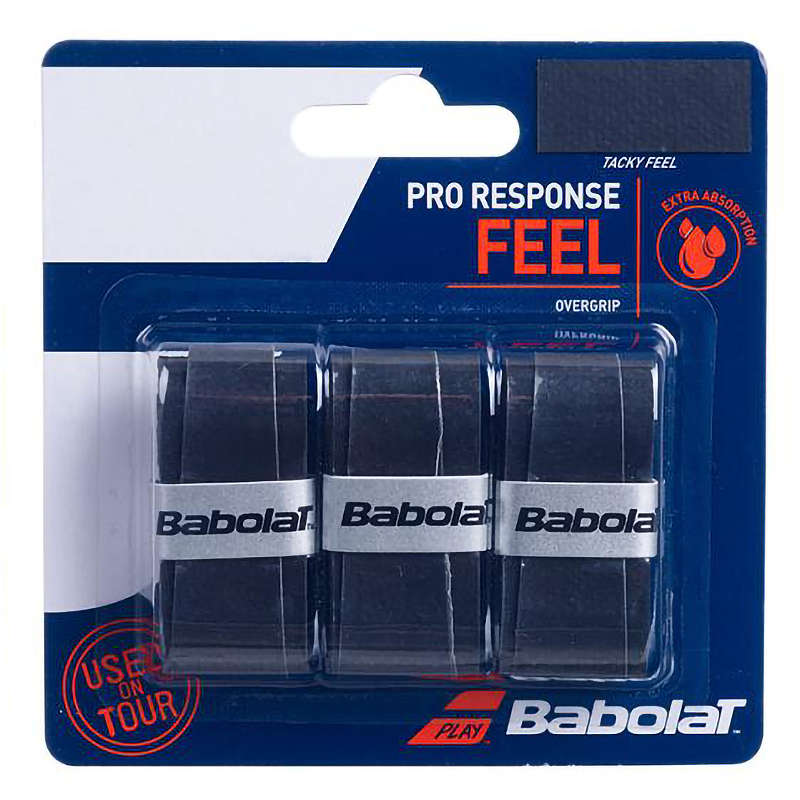 Owijki Babolat Pro Response Feel Czarne 3szt. Czarny SQUASH